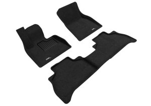 BMW X5 Floor Mats - Front + Rear - 3D MAXpider - Elegant Series; 3-Piece Set; 1st/2nd Row - Black - `19-`22
